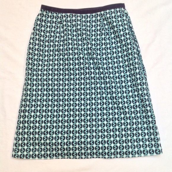 Boden Dresses & Skirts - BODEN A-Line Skirt Blue Coral Geometric Print 6L
